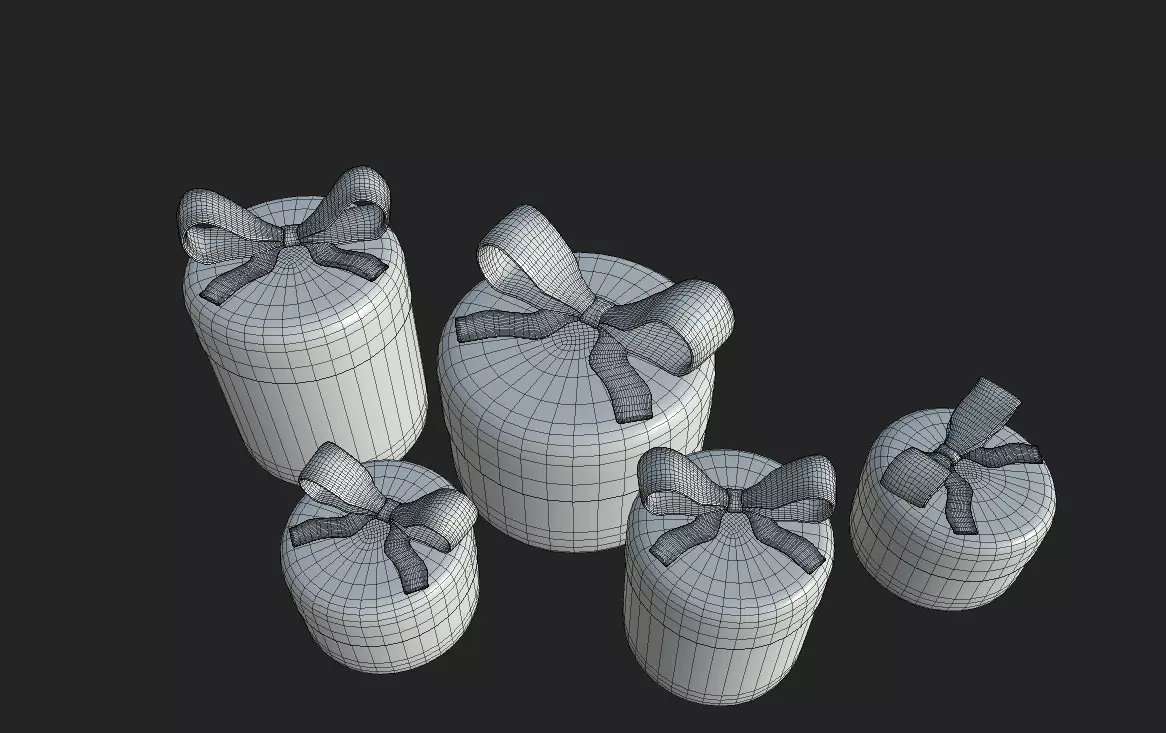Christmas gifts Low-poly 3D model_7