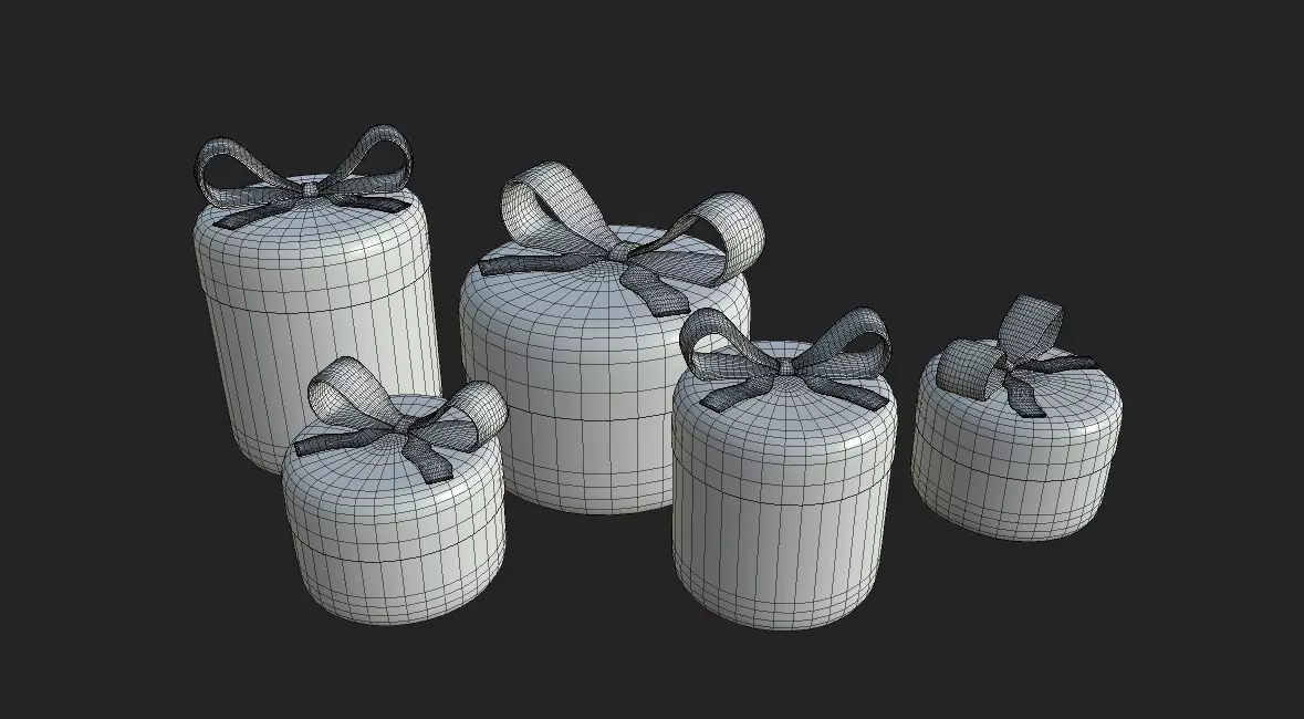 Christmas gifts Low-poly 3D model_11