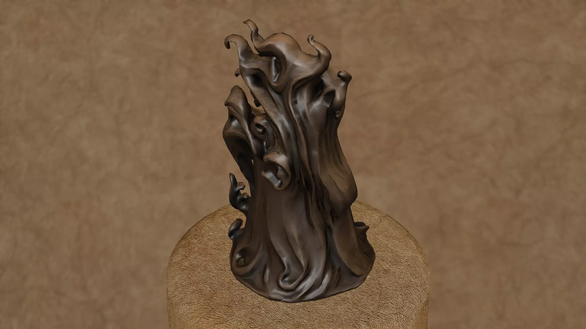 Ethereal Sorrow  3D Fantasy Woman Sculpture 3D print model_3
