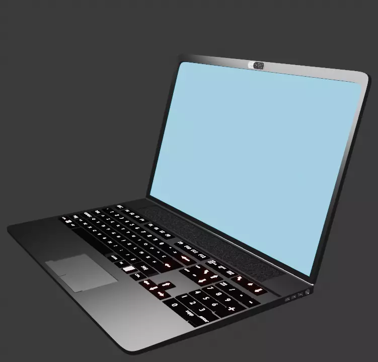 low poly laptop ready for game Free low-poly 3D model