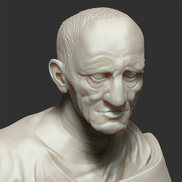 Printable bust of Marcus Porcius Cato the Censor 3D print model_6