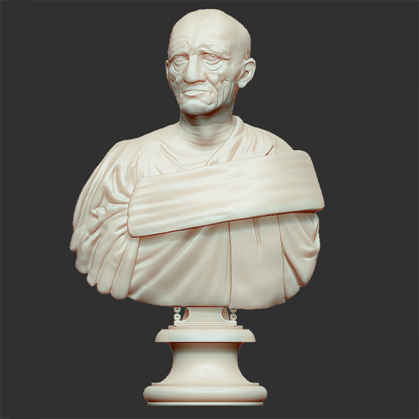 Printable bust of Marcus Porcius Cato the Censor 3D print model_1