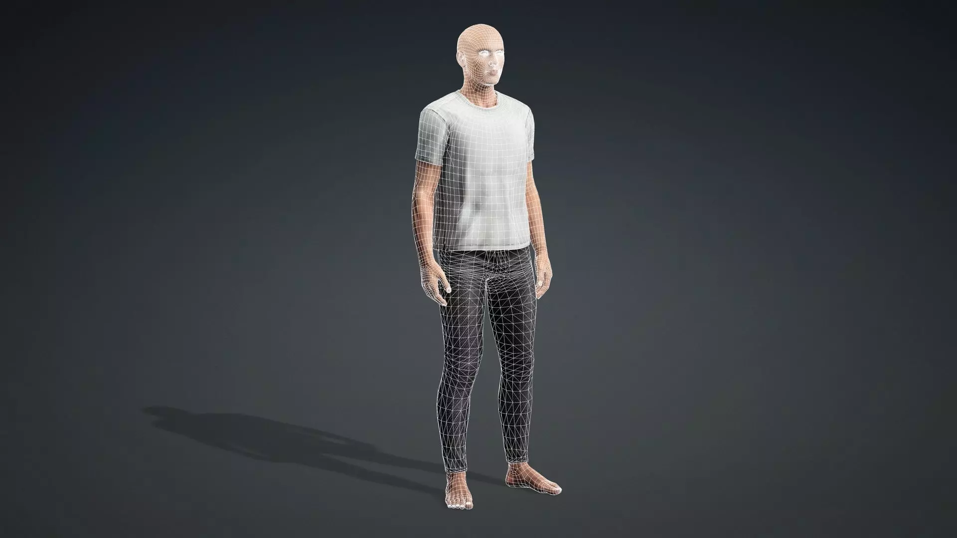 Realistic Bald Male 3D Character 3D model_20