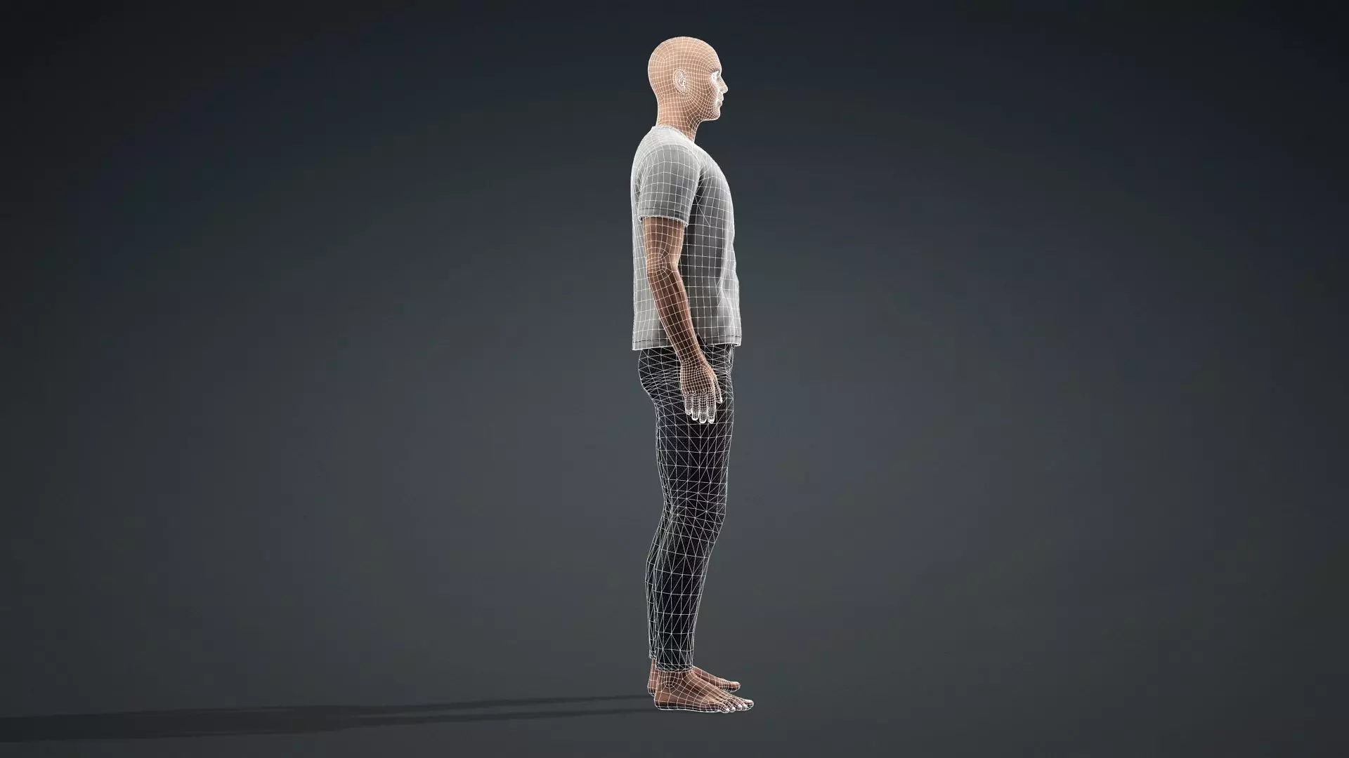 Realistic Bald Male 3D Character 3D model_13