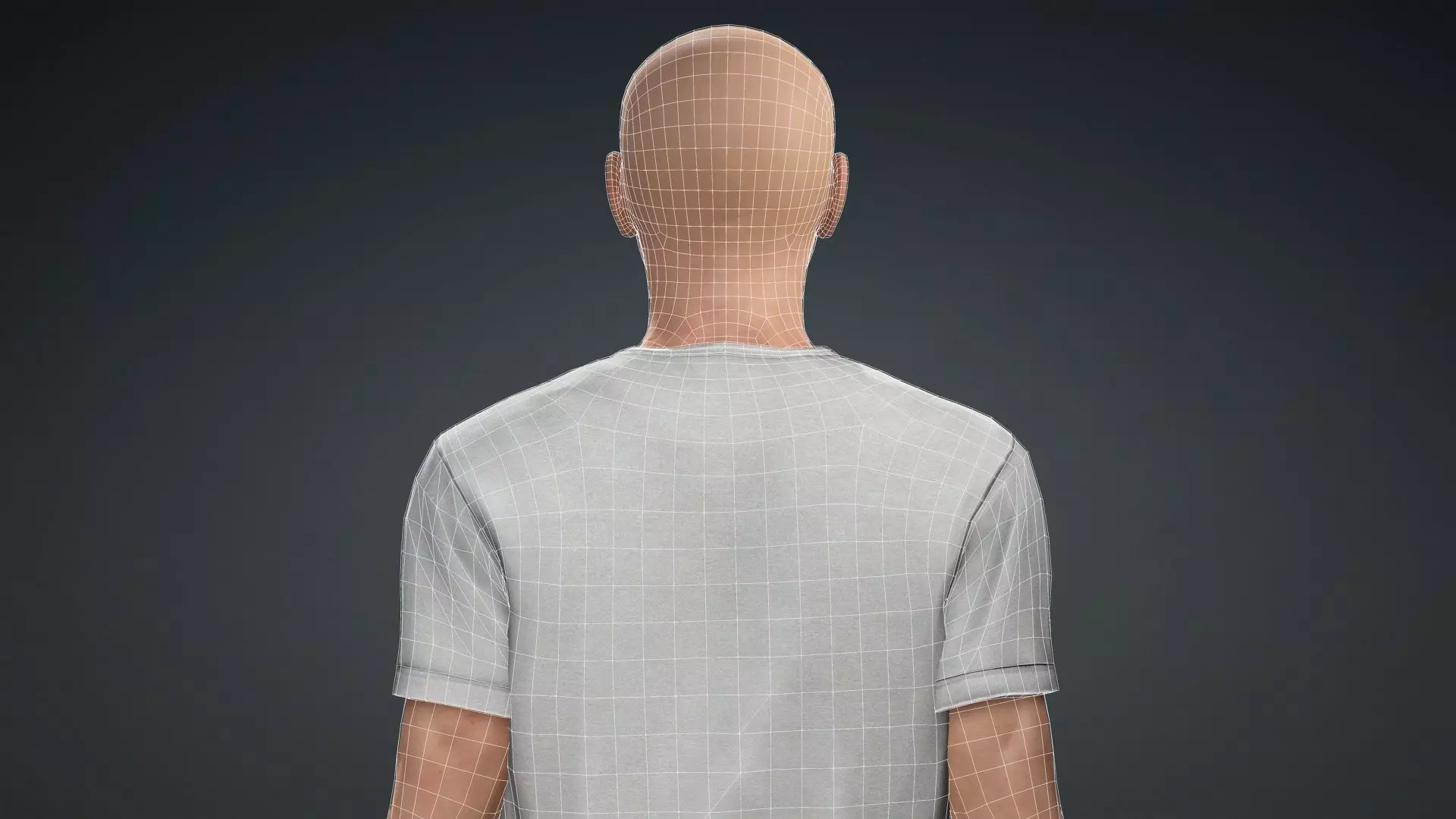 Realistic Bald Male 3D Character 3D model_16
