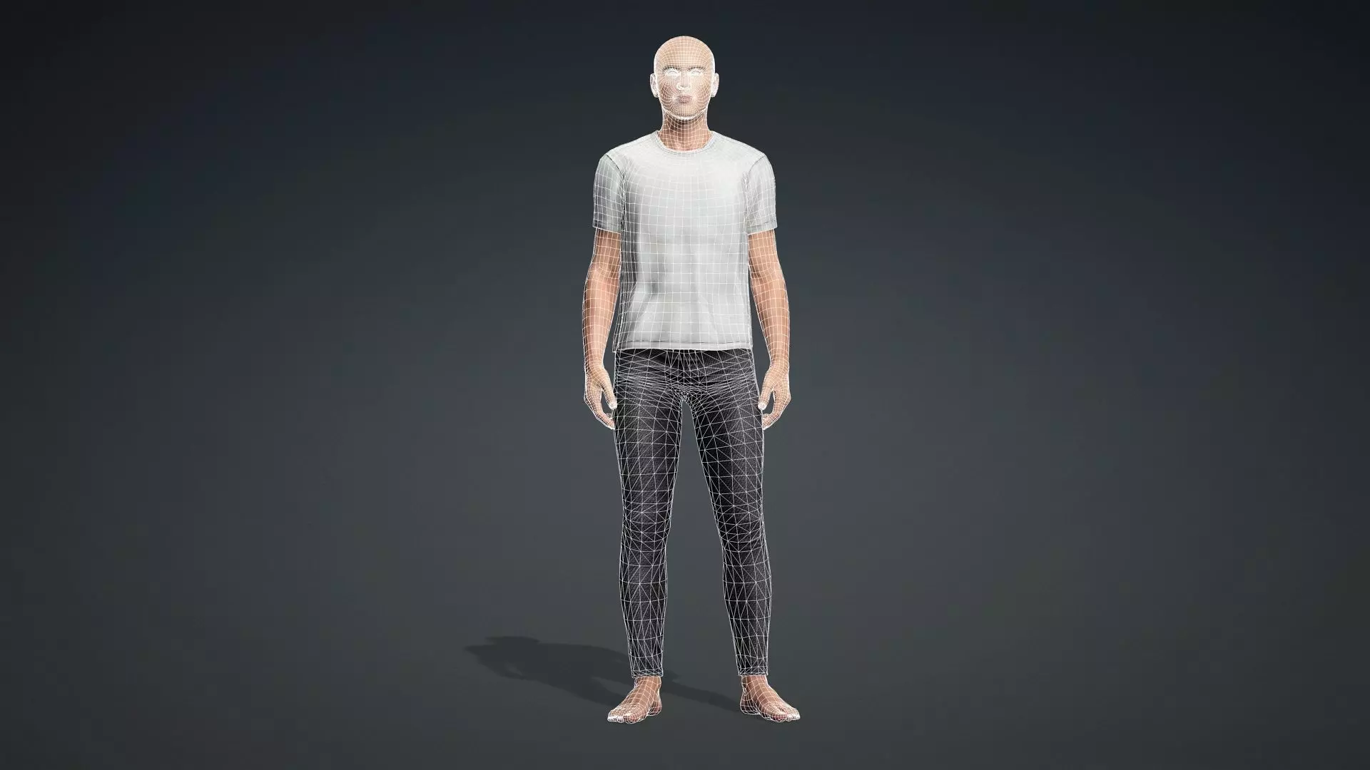 Realistic Bald Male 3D Character 3D model_12
