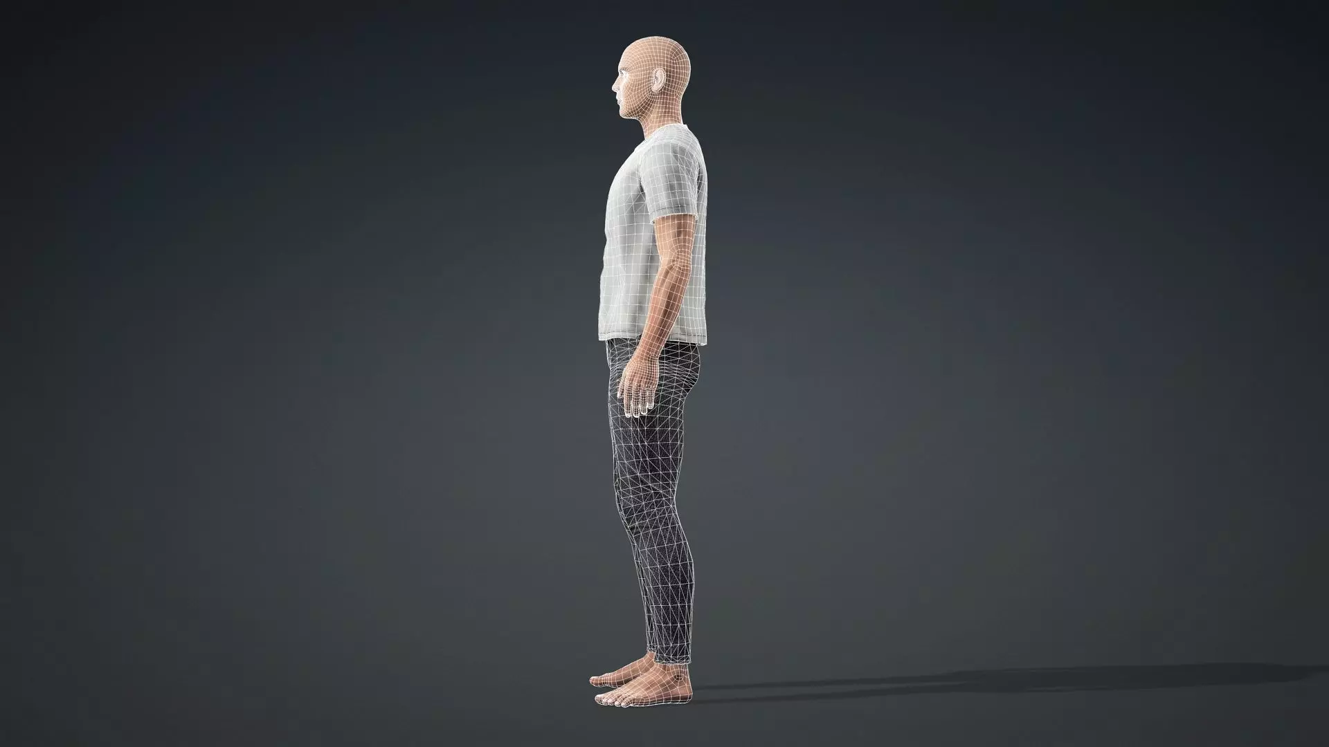 Realistic Bald Male 3D Character 3D model_14