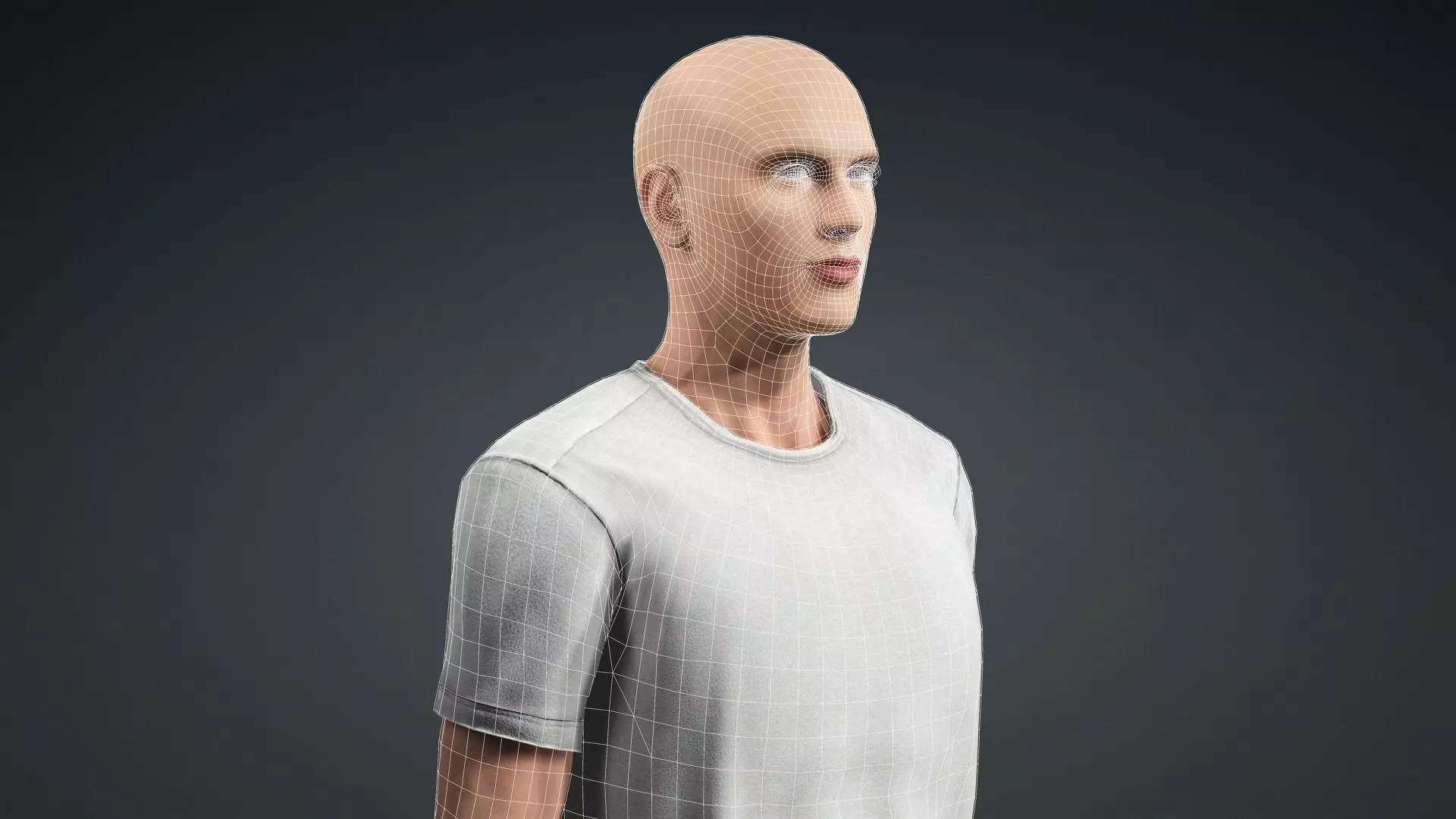 Realistic Bald Male 3D Character 3D model_19