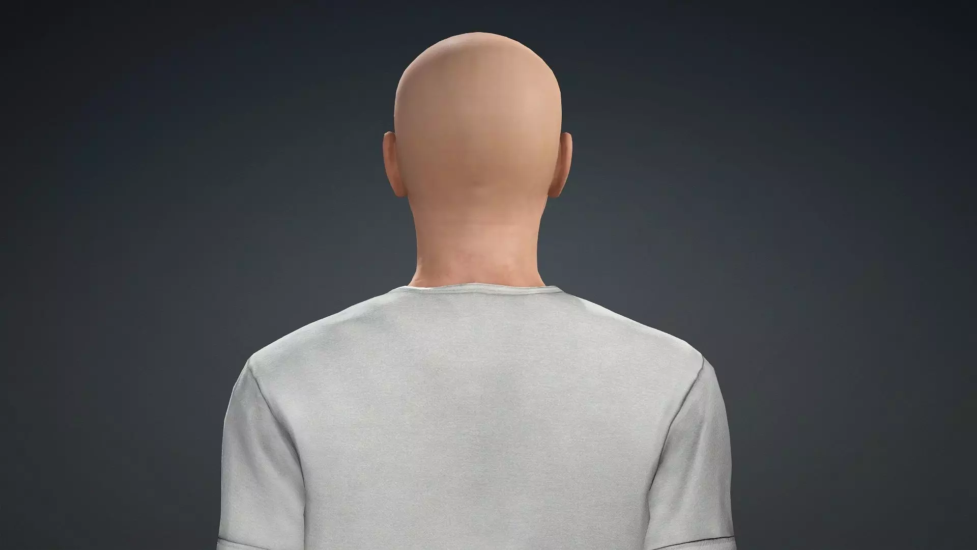 Realistic Bald Male 3D Character 3D model_6