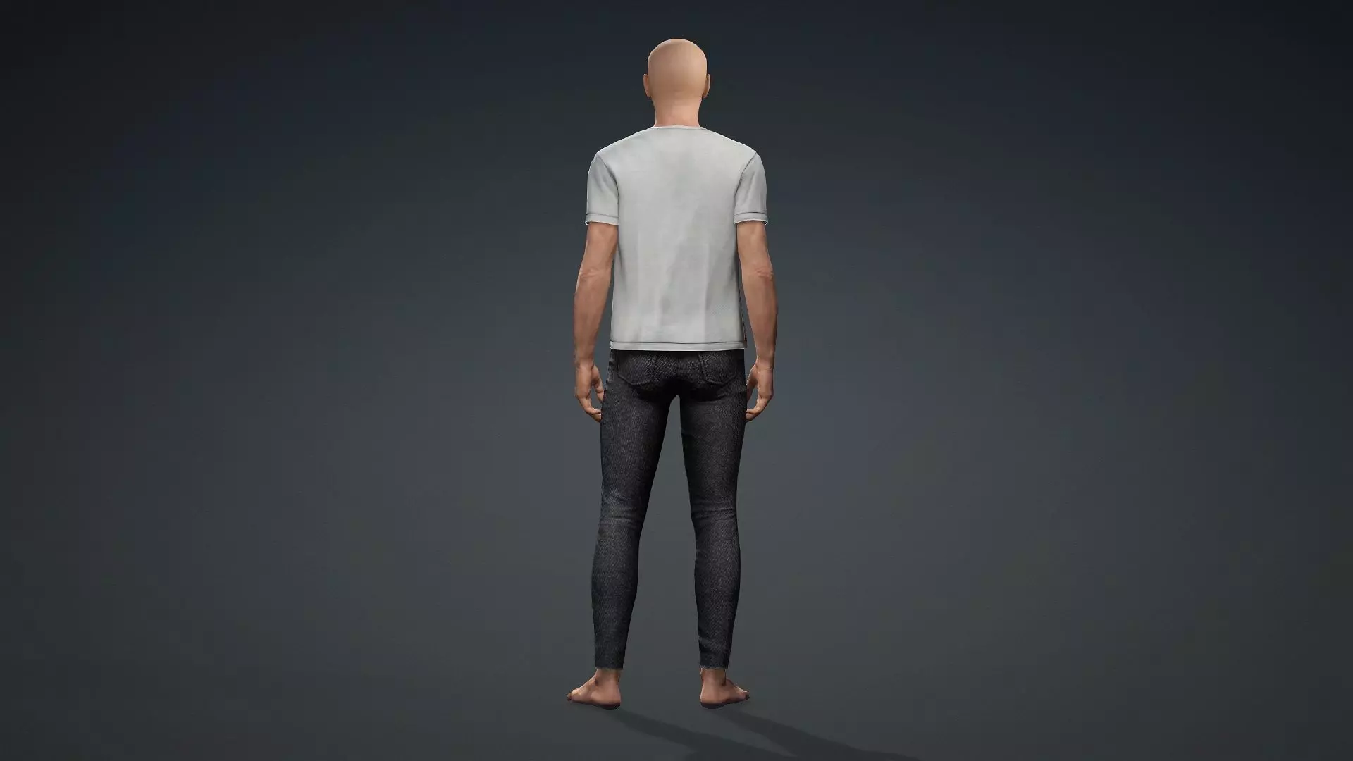 Realistic Bald Male 3D Character 3D model_5