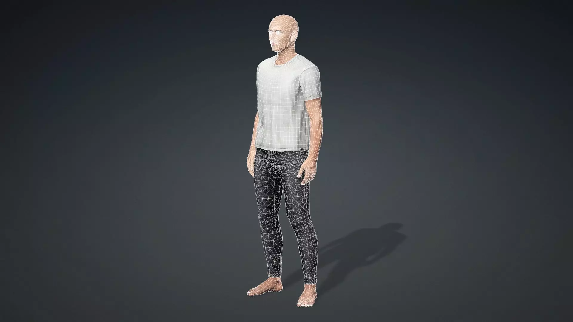 Realistic Bald Male 3D Character 3D model_21