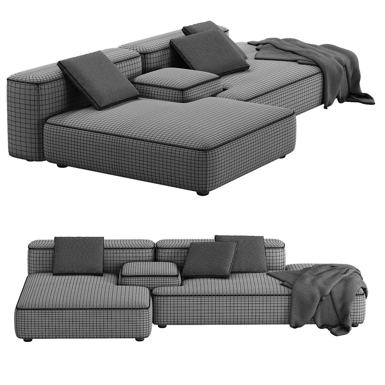 Sofa Duo Modular 3D model_6