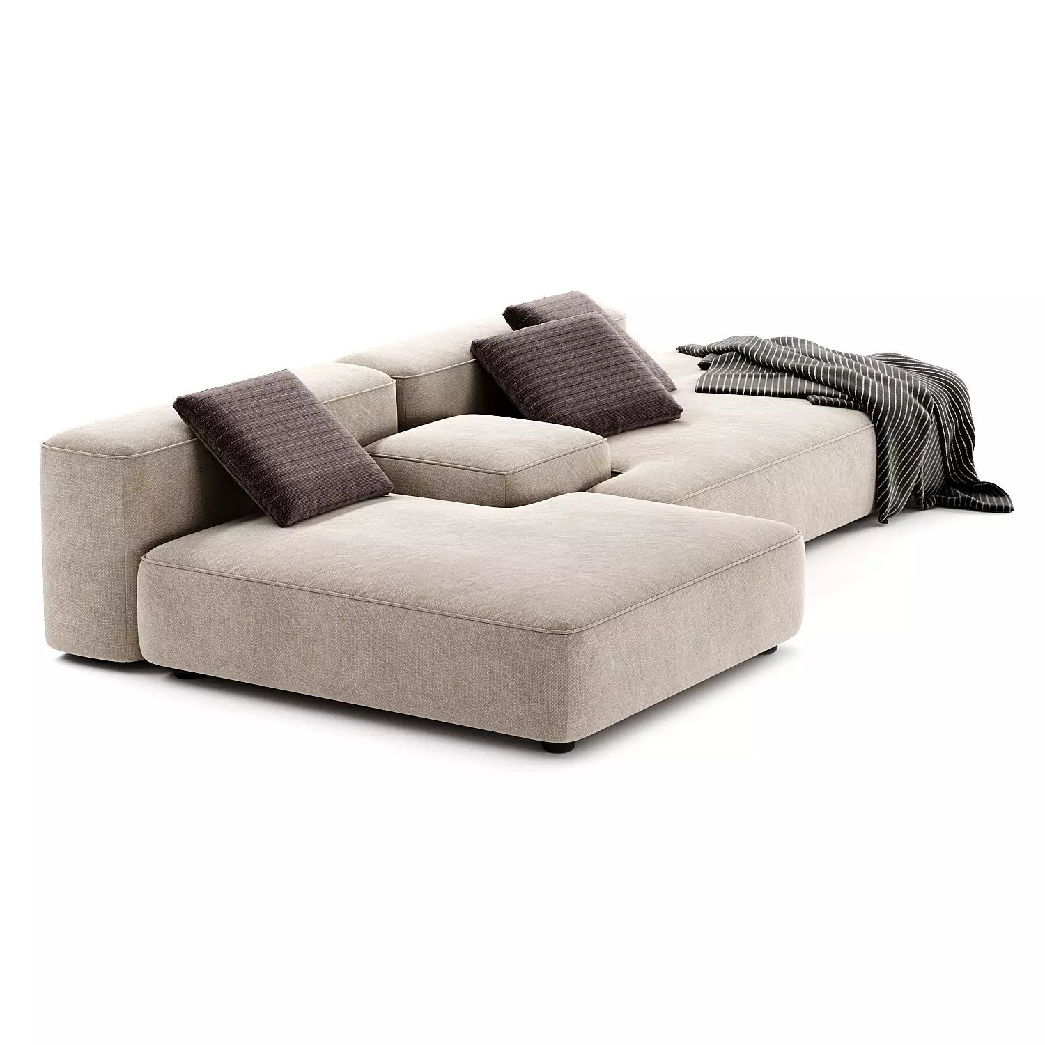 Sofa Duo Modular 3D model_1