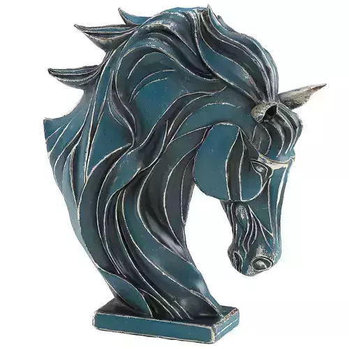 Stylized Horse Head Sculpture