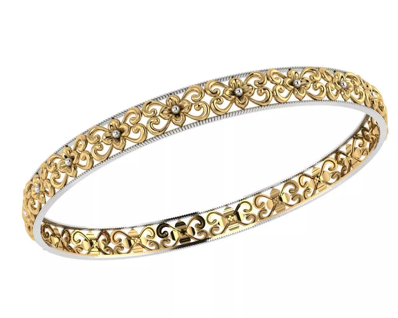 Flowers Bracelet 3D print model