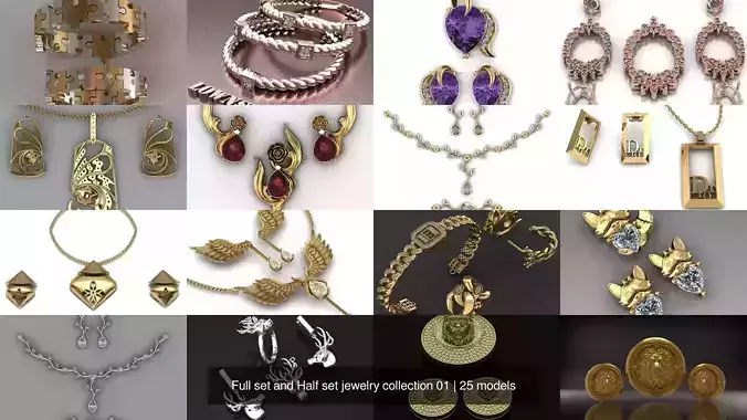 Full set and Half set jewelry collection - 25 sets 