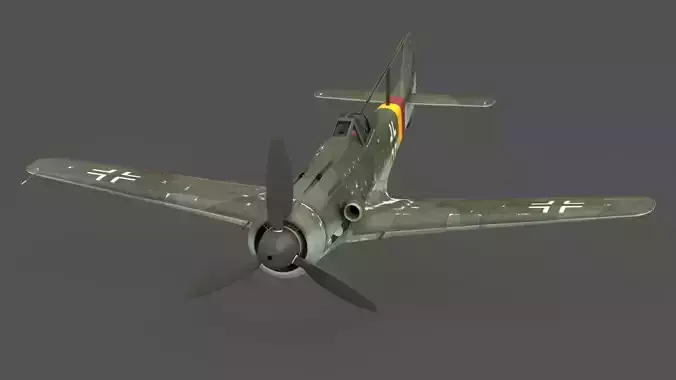  Focke-Wulf Ta 152 C-3 3D Model High-Altitude WWII Fighter