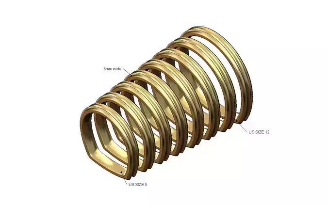 Euro shank 3mm wide comfort fit grooved band US sizes 5to12