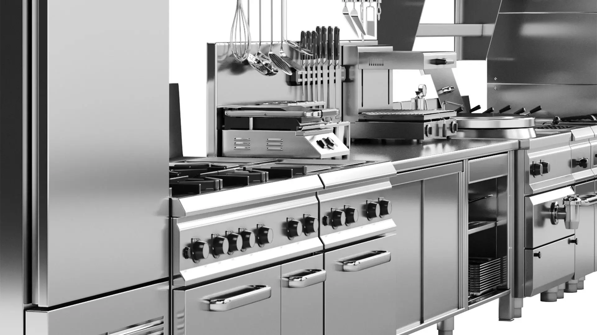 Set of equipment for cafes and restaurants 3D model_10