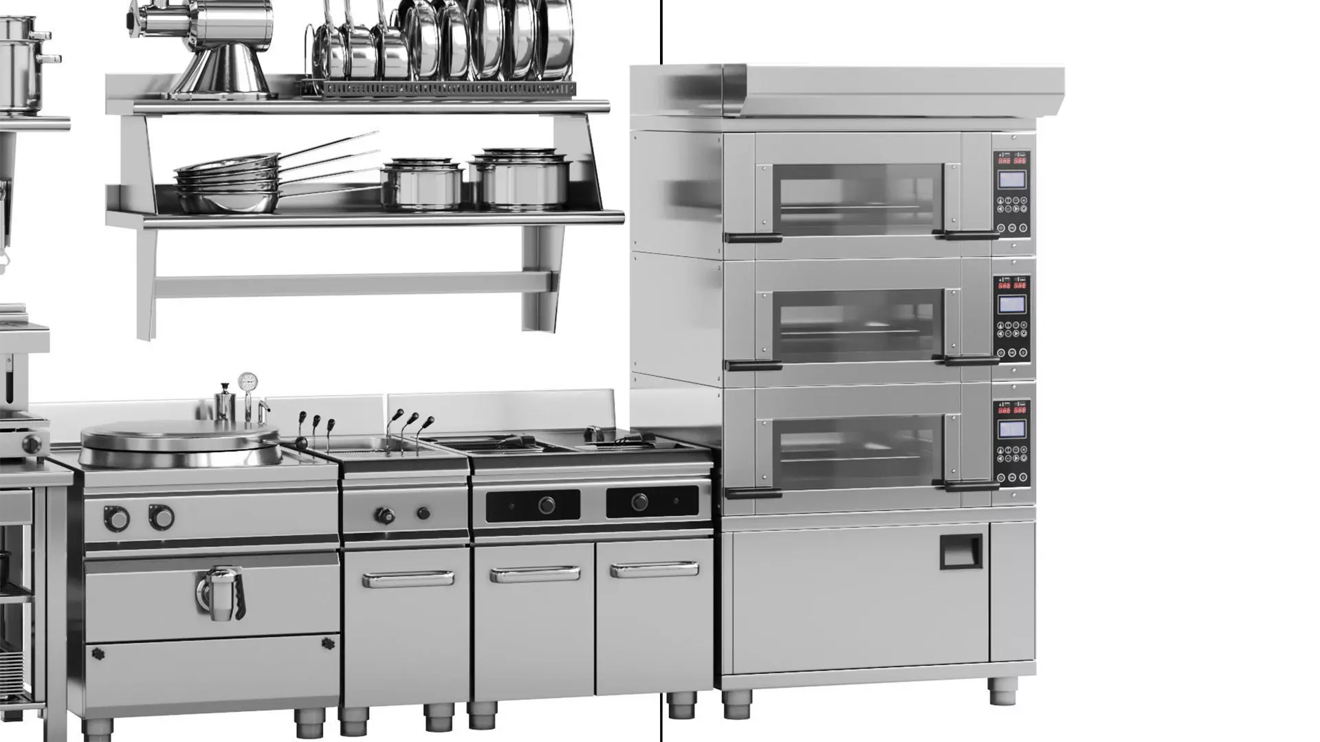 Set of equipment for cafes and restaurants 3D model_13