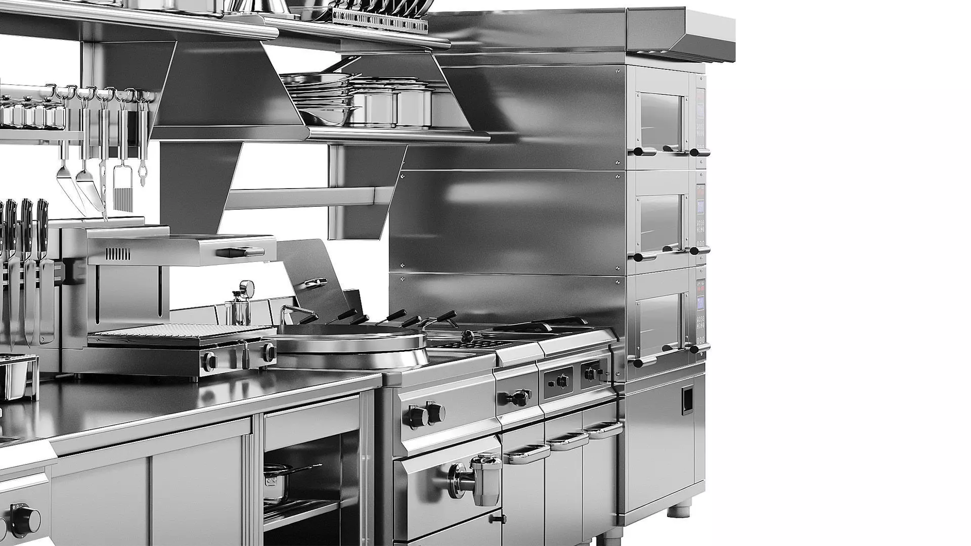 Set of equipment for cafes and restaurants 3D model_11