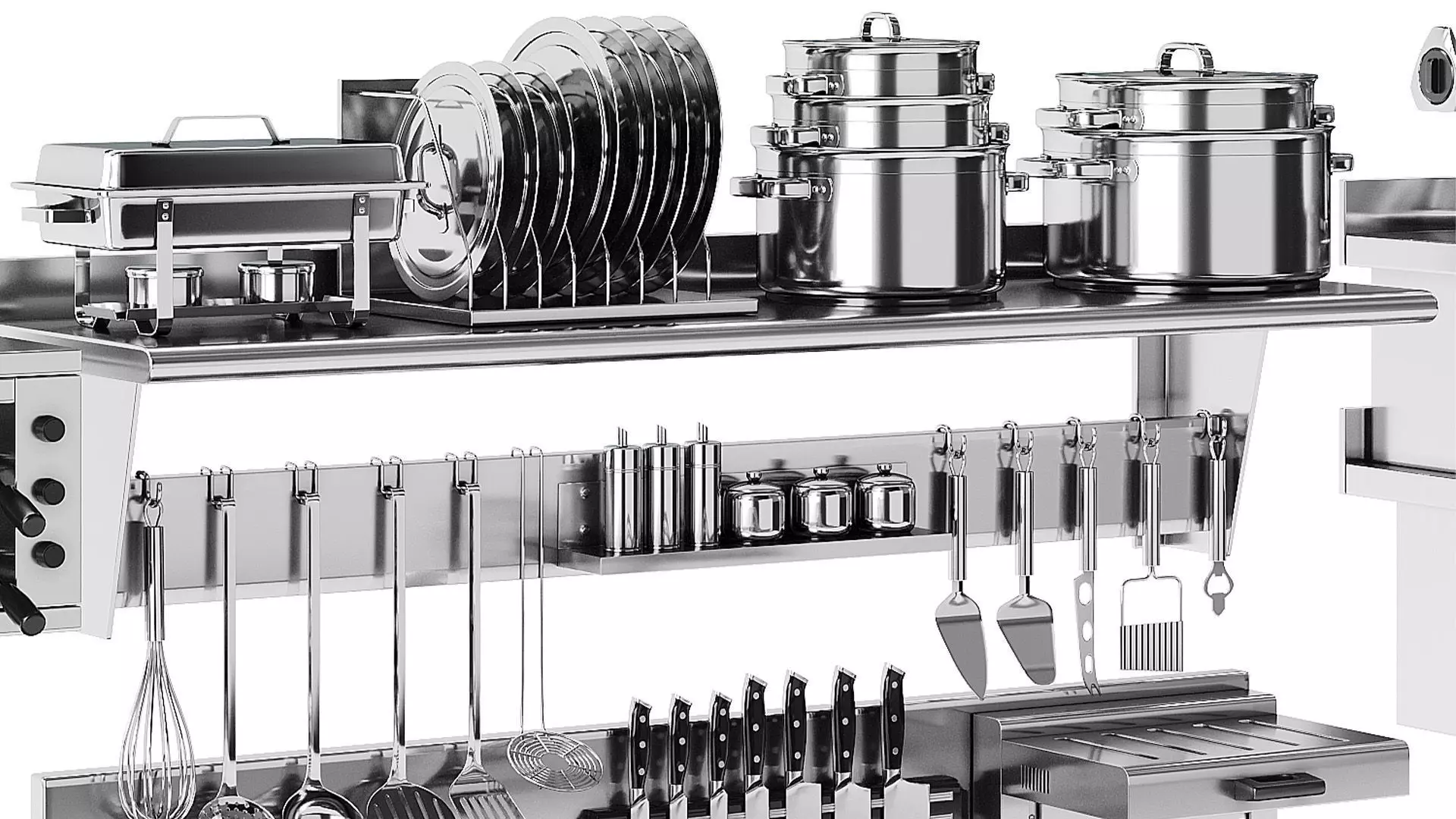 Set of equipment for cafes and restaurants 3D model_12