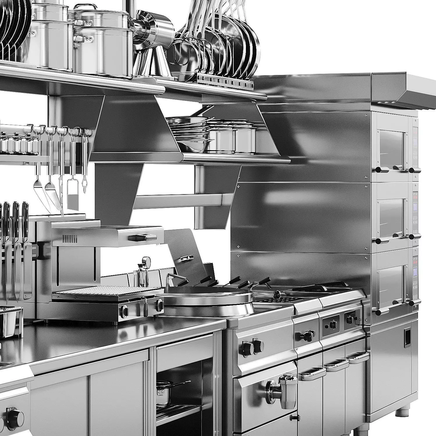 Set of equipment for cafes and restaurants 3D model_19