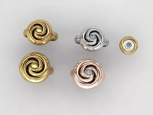 Designer jewelry set 3D print model_2