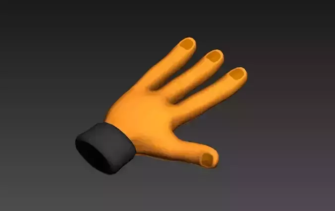 3 Finger Hand Low-poly 3D model