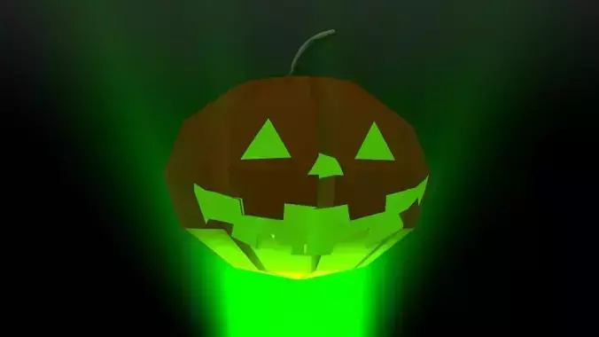Pumpkin halloween lowpoly Low-poly 3D model