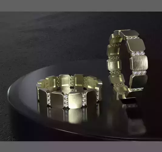 sqaures eternity ring