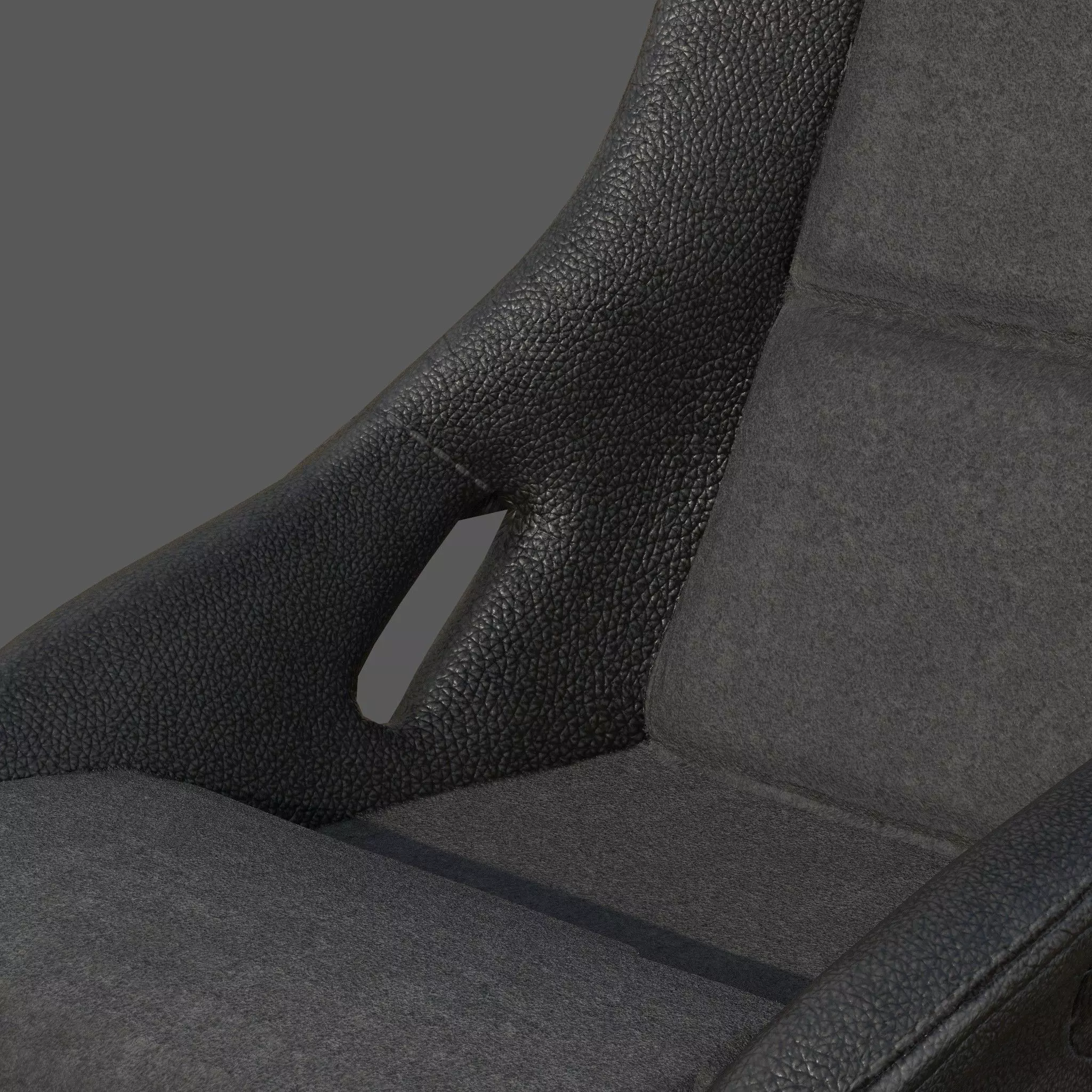 Racing Bucket Seat High-Quality 4K PBR Textures Low-poly 3D model_3