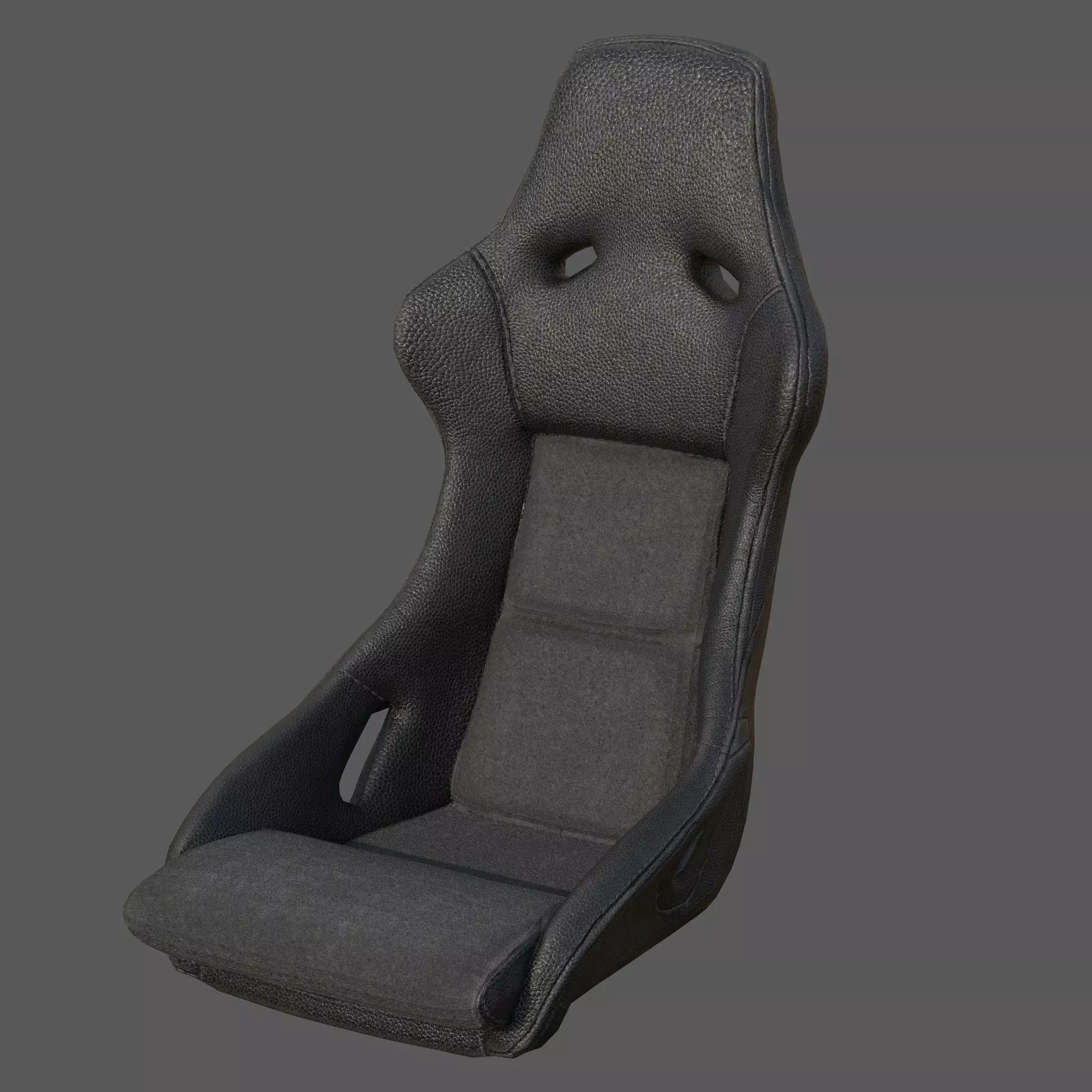 Racing Bucket Seat High-Quality 4K PBR Textures Low-poly 3D model_0