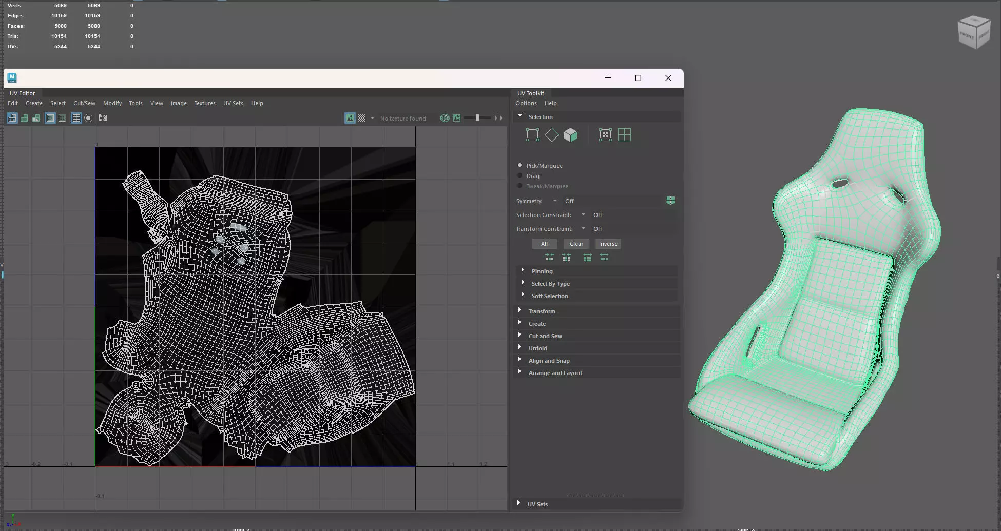 Racing Bucket Seat High-Quality 4K PBR Textures Low-poly 3D model_11