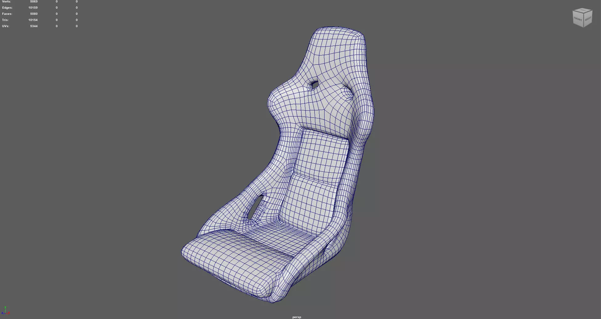 Racing Bucket Seat High-Quality 4K PBR Textures Low-poly 3D model_8