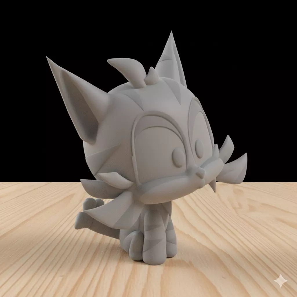 Miaumiau atigrado Dofus and Wakfu STL 3D print model_0