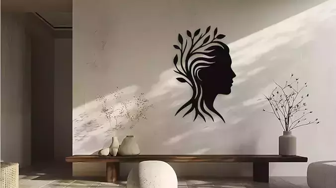 Nature Inspired Silhouette Wall Decor Art