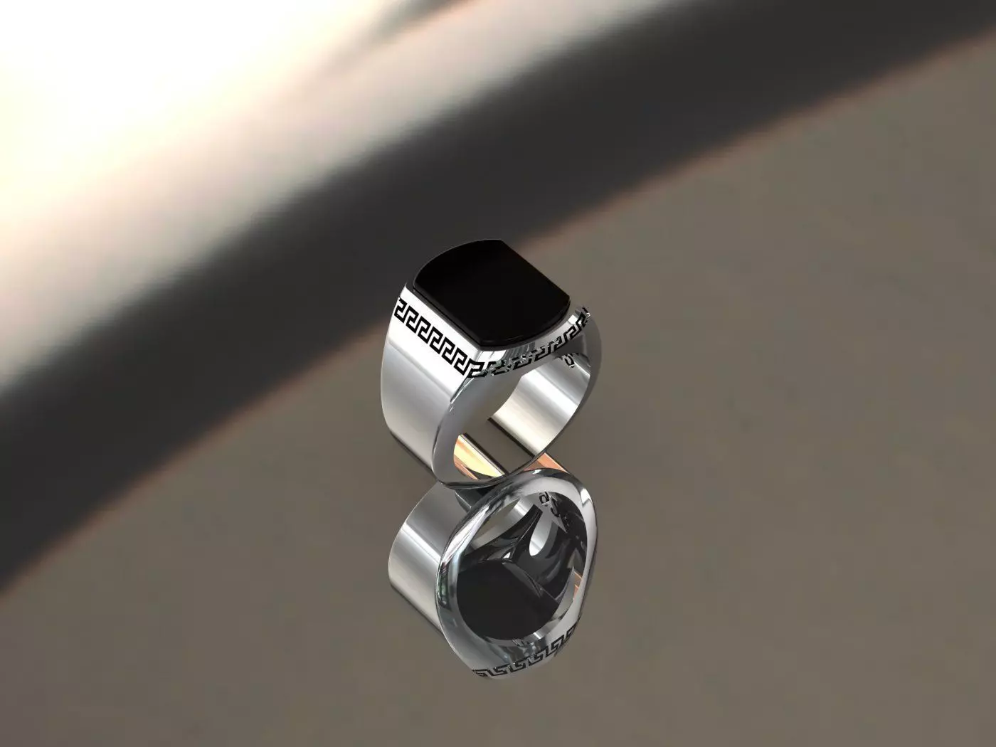 Onix Tasli Erkek Yuzugu 3D print model_0