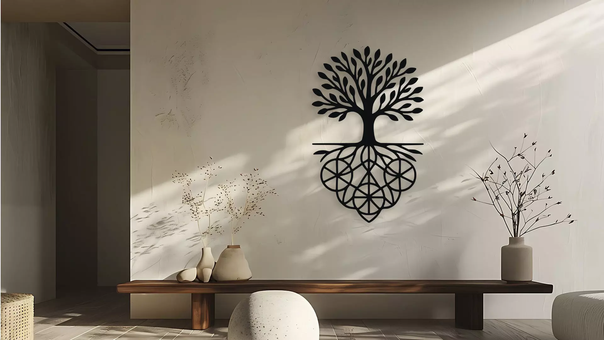 Tree of Life Wall Decor Art 3D model_0