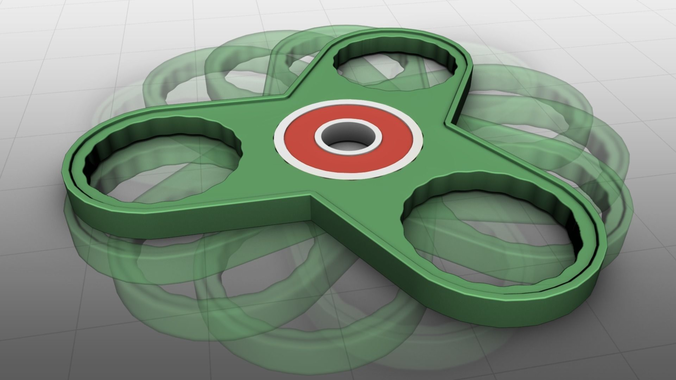 3D Printable Fidget Toy - Triangle Bearing Spinner 3D print model