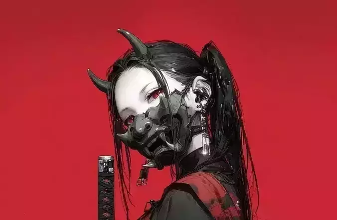 Oni Mask 3D Printable Model