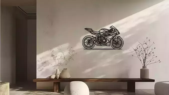 Motorcycle Wall Decor Art
