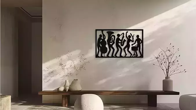 Jazz Band Music Wall Decor Art