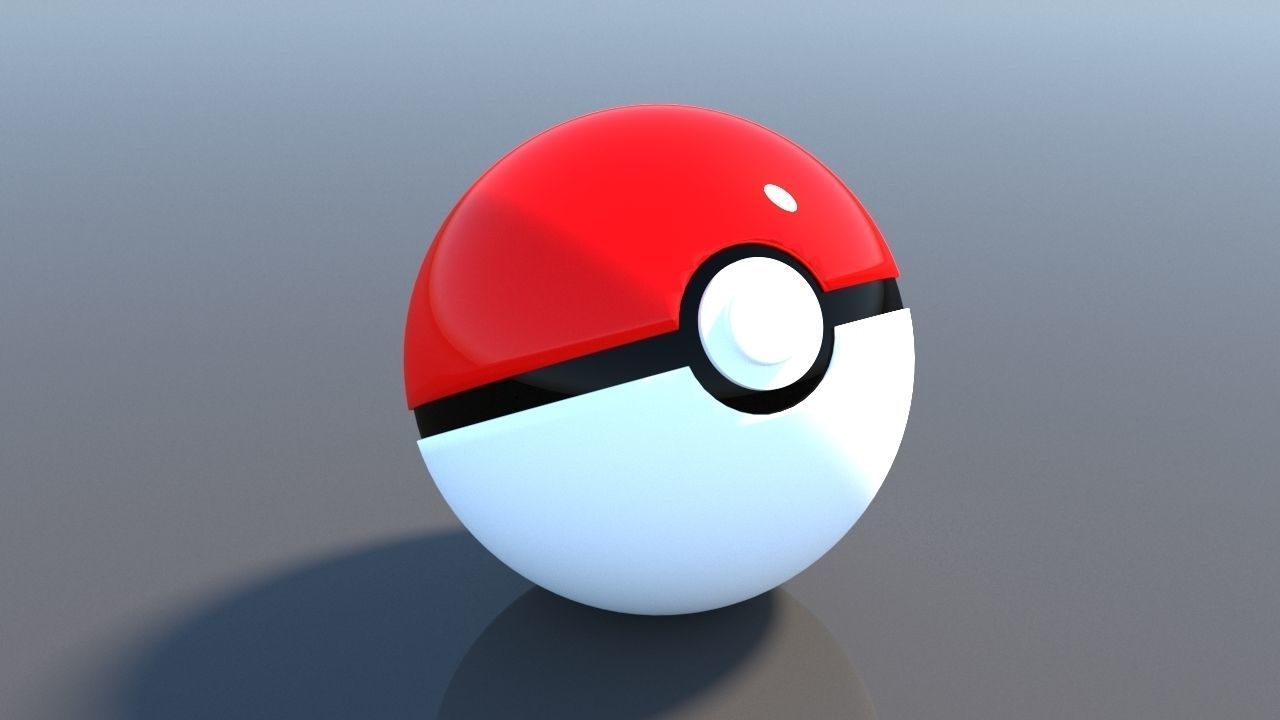 Pokeball pokemon egg 3D model_1
