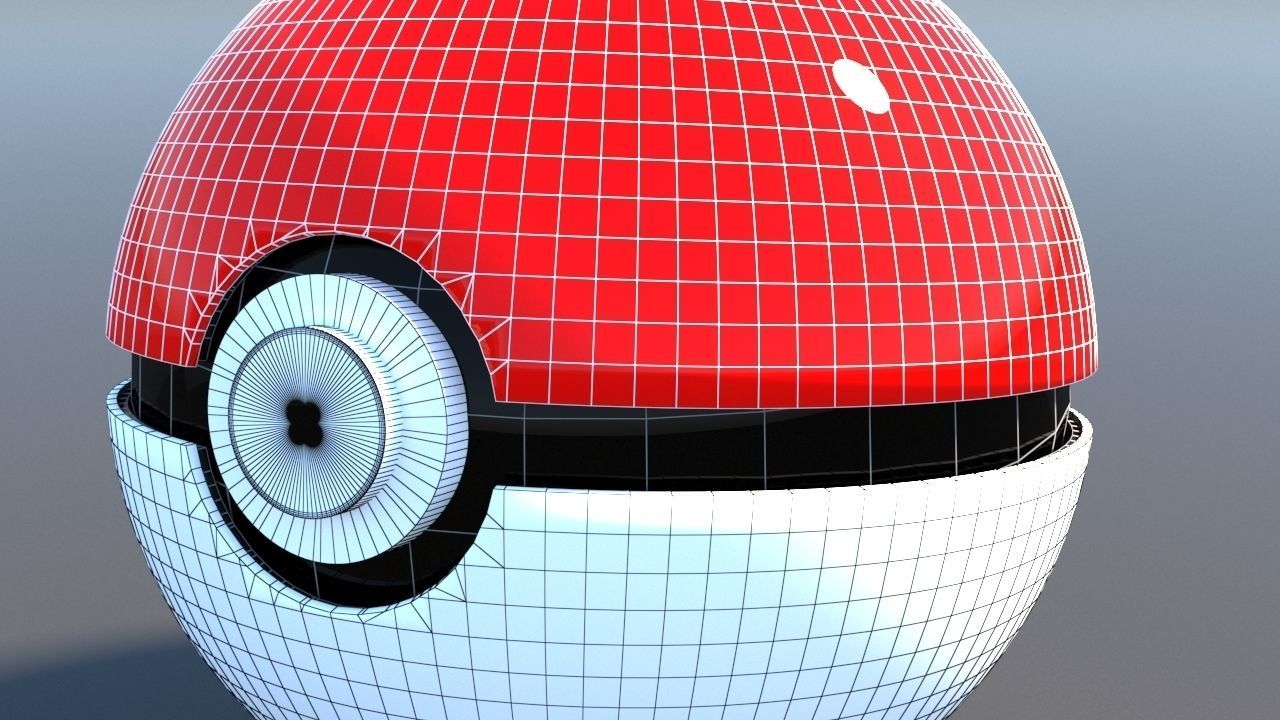 Pokeball pokemon egg 3D model_4