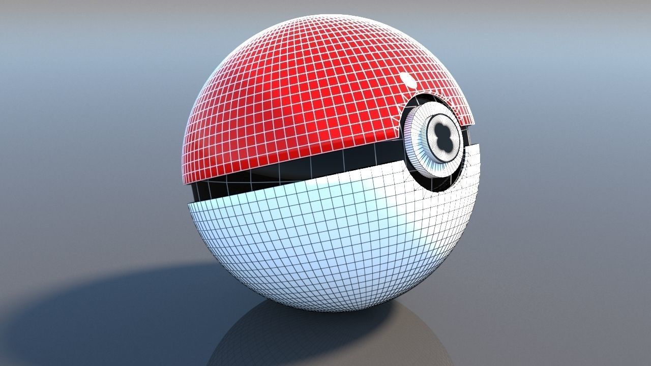 Pokeball pokemon egg 3D model_3