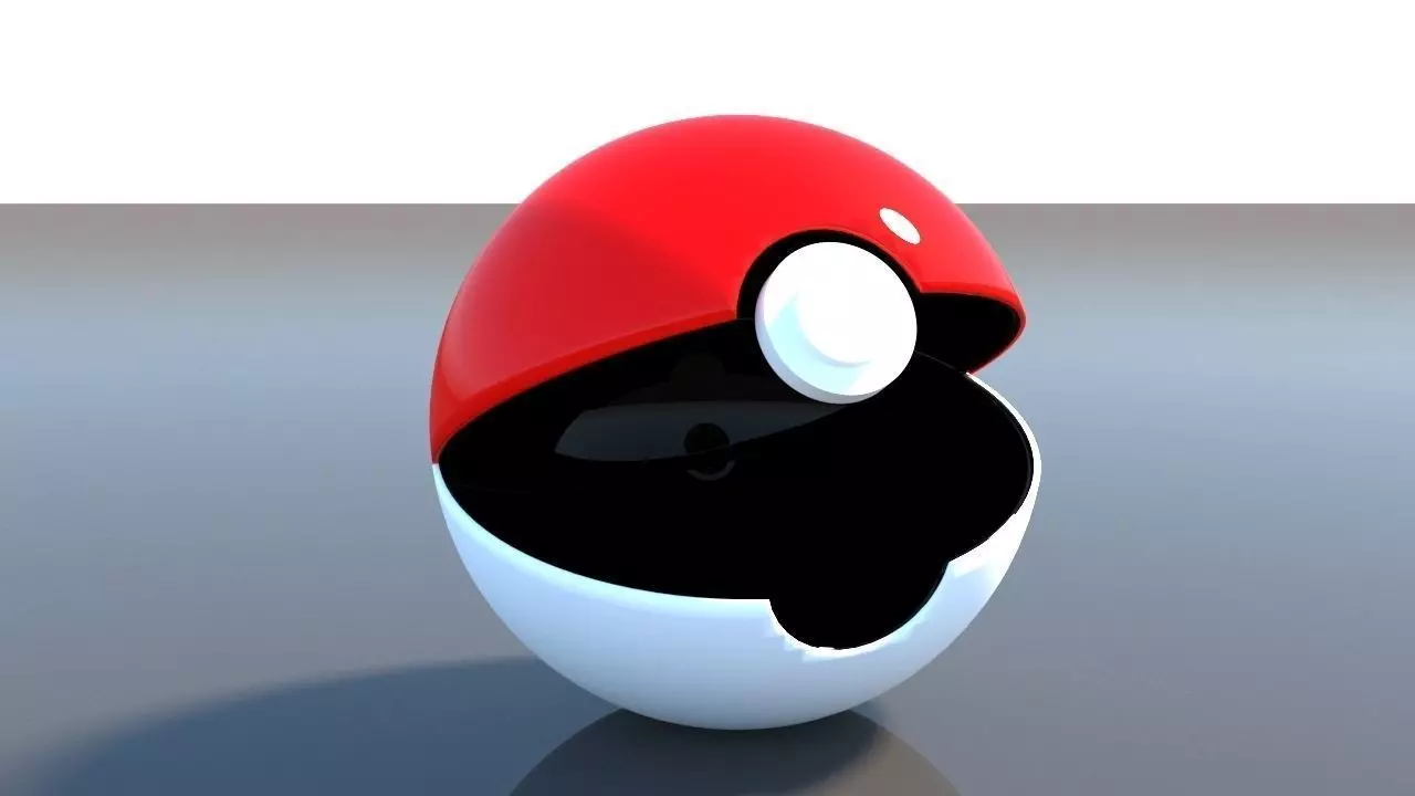 Pokeball pokemon egg 3D model_0