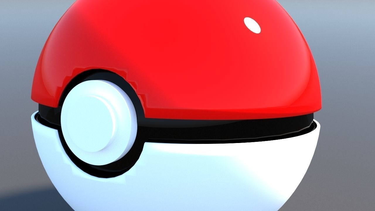 Pokeball pokemon egg 3D model_2