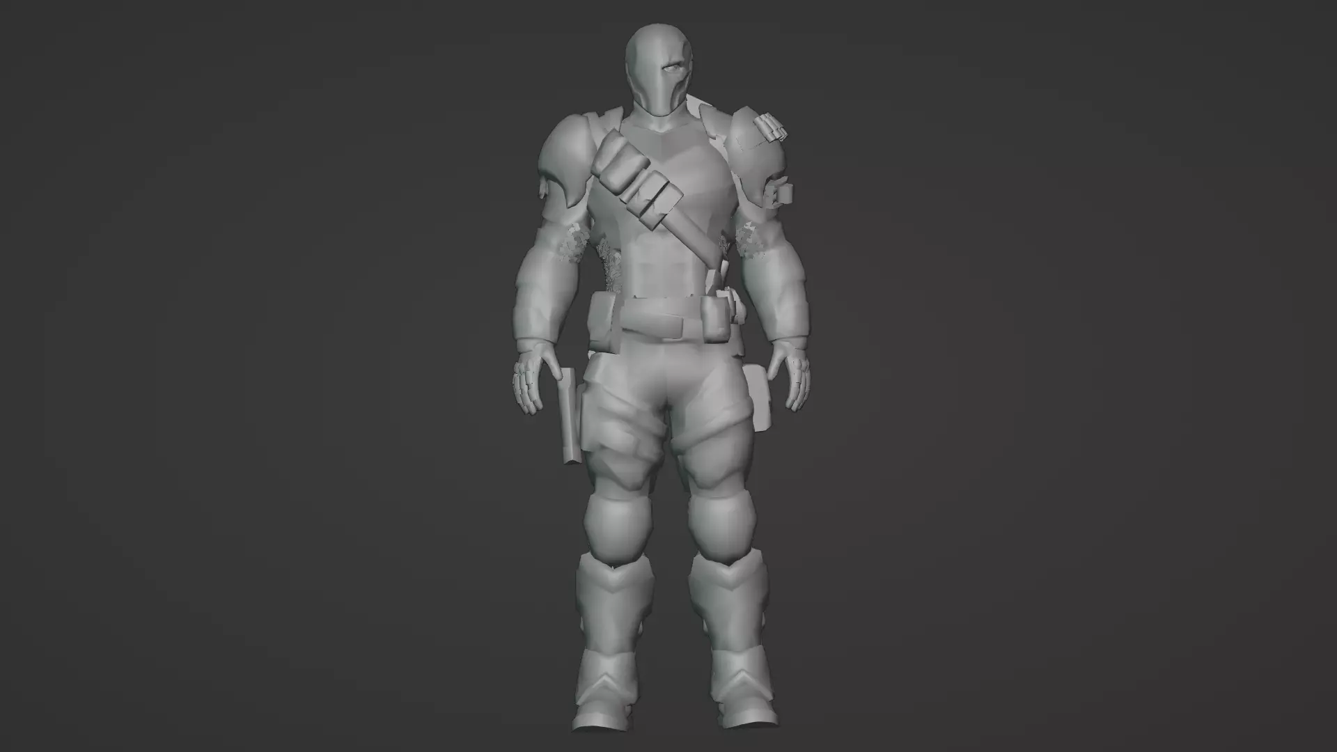 Deathstroke 3D Model Assassin Realistic Military Fully Rigged Low-poly 3D model_14
