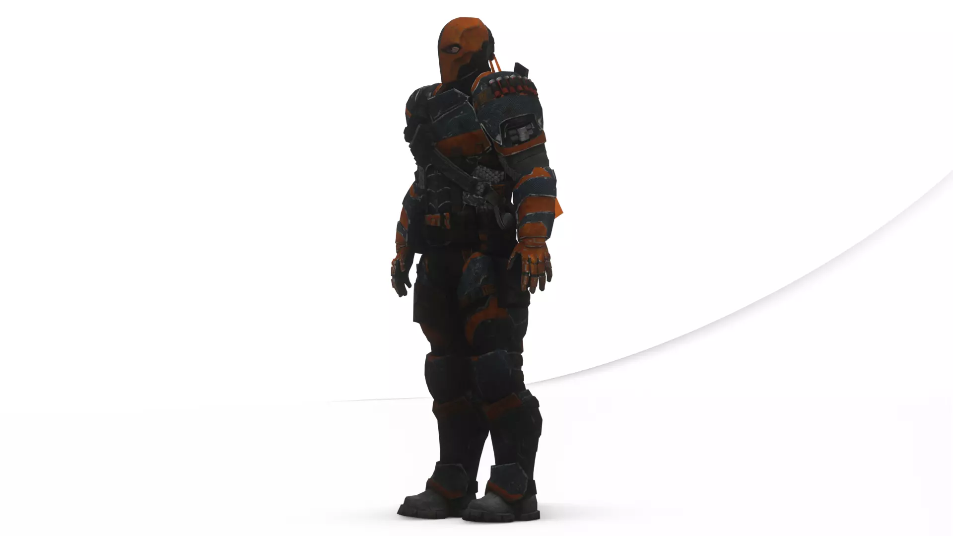 Deathstroke 3D Model Assassin Realistic Military Fully Rigged Low-poly 3D model_5